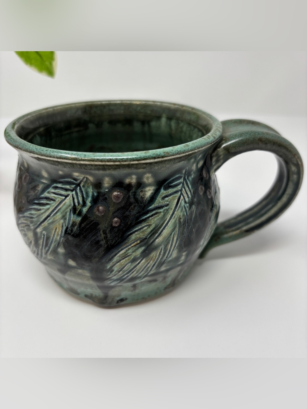 VINTAGE '98 Signed YINGLING Studio Pottery Stoneware Bubble Mug